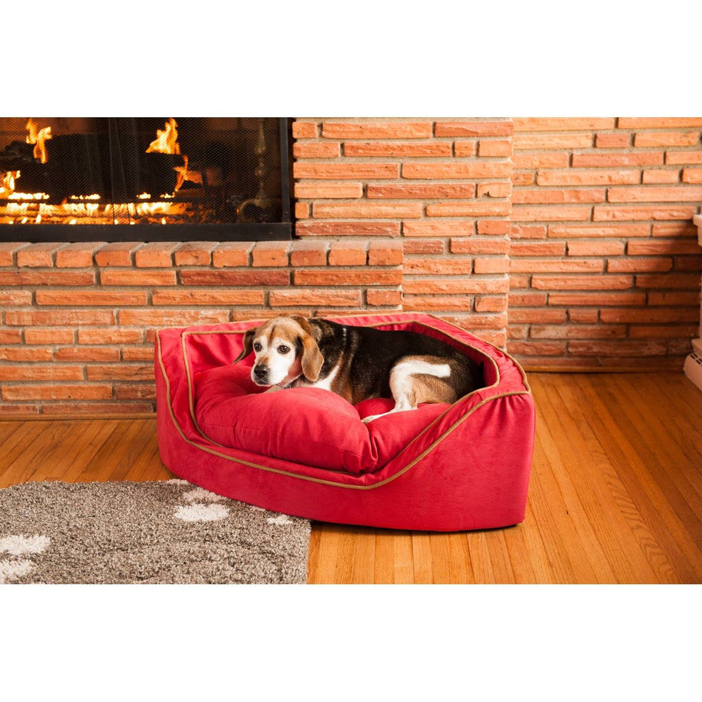 Small Red Corner Pet Bed E54175
