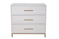 White Three Drawer Wood Small Chest Q3572