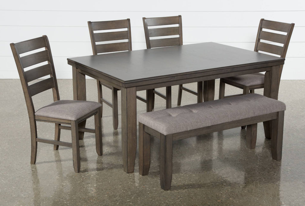 6 Piece Grey Wood Dining Set J458