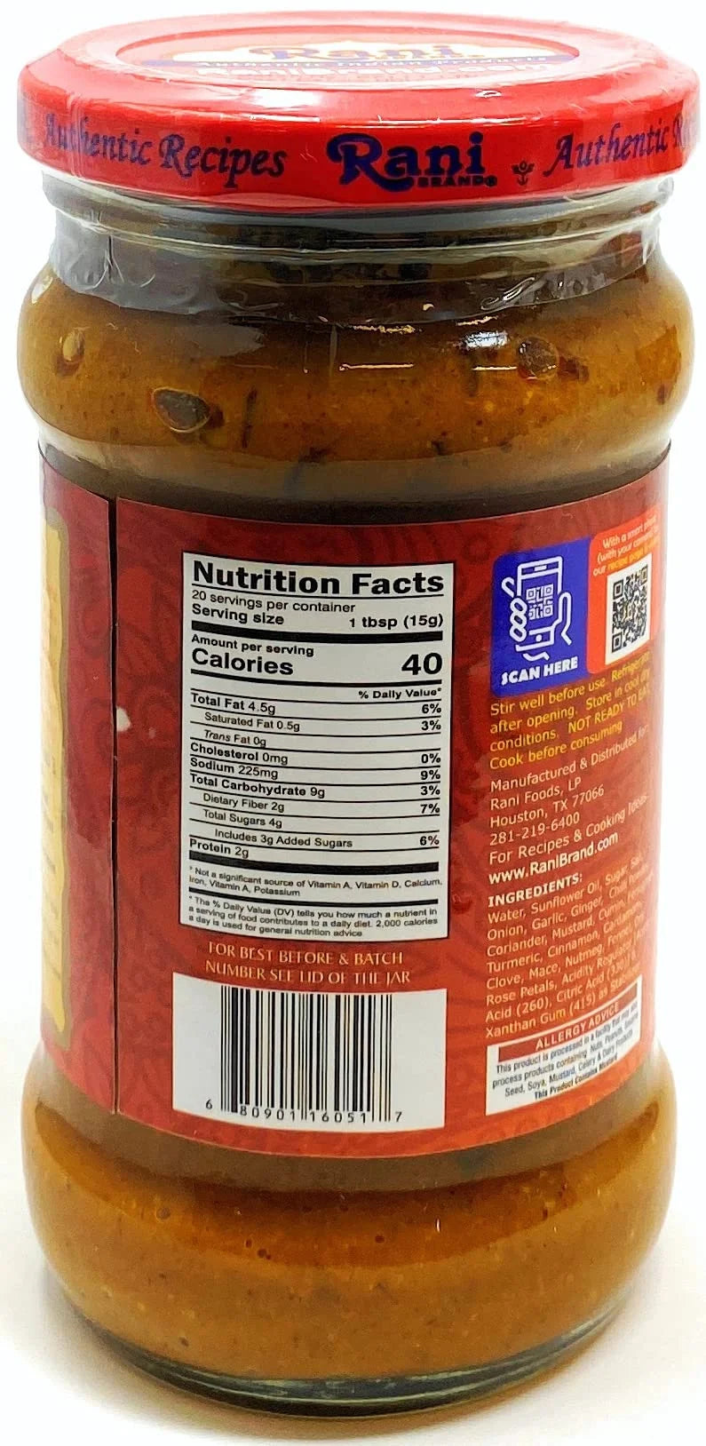 Biryani Masala Curry Paste 10.5oz Glass Jar, Pack of 5+1 U97221