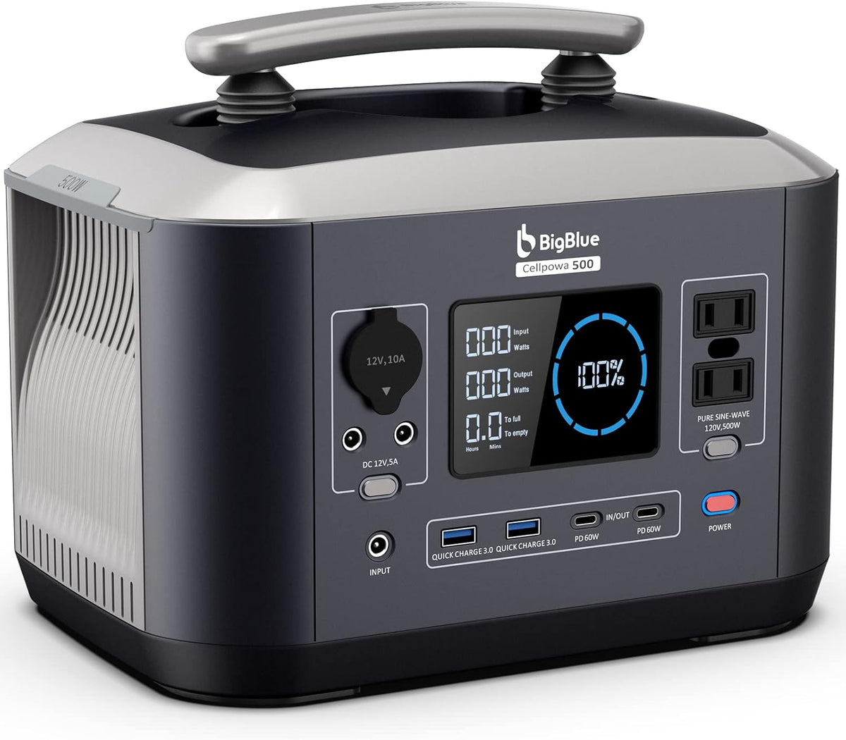 Portable Power Station 537.6Wh LiFePO4 Battery Solar Generator A2491