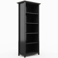 Black Solid Wood 5 Shelf Bookcase T266074
