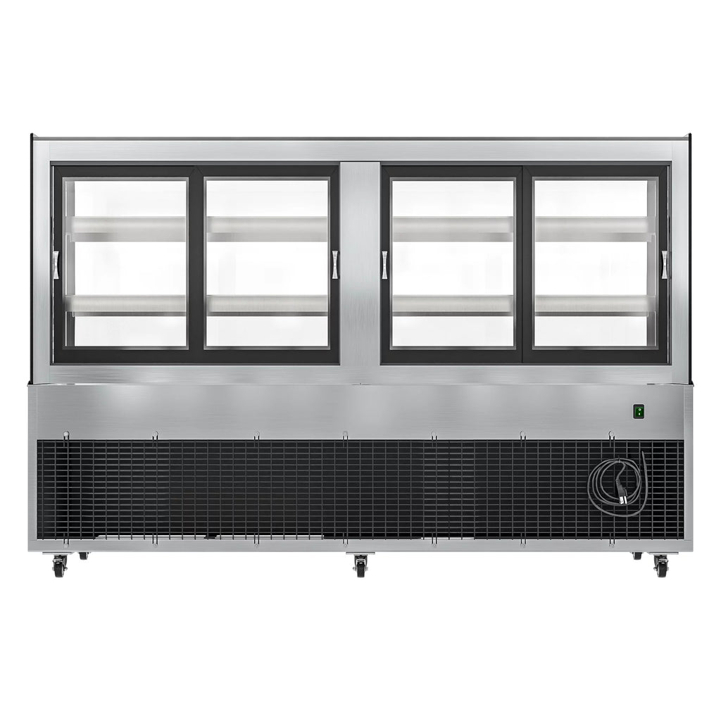 71 in. Dry Bakery Display Case with Curved Glass U596349