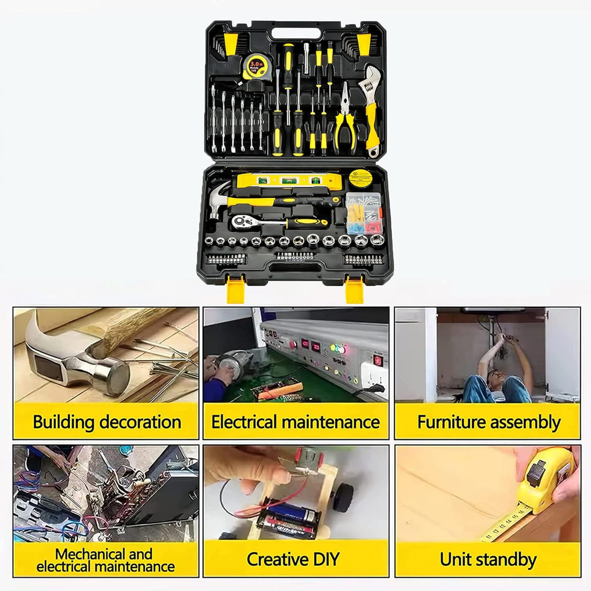 108 Piece General Household Hand Tool Set W7701
