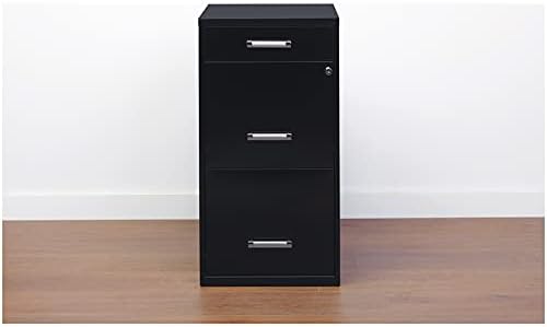 Black 18in. Deep 3 Drawer Metal File Cabinet S320