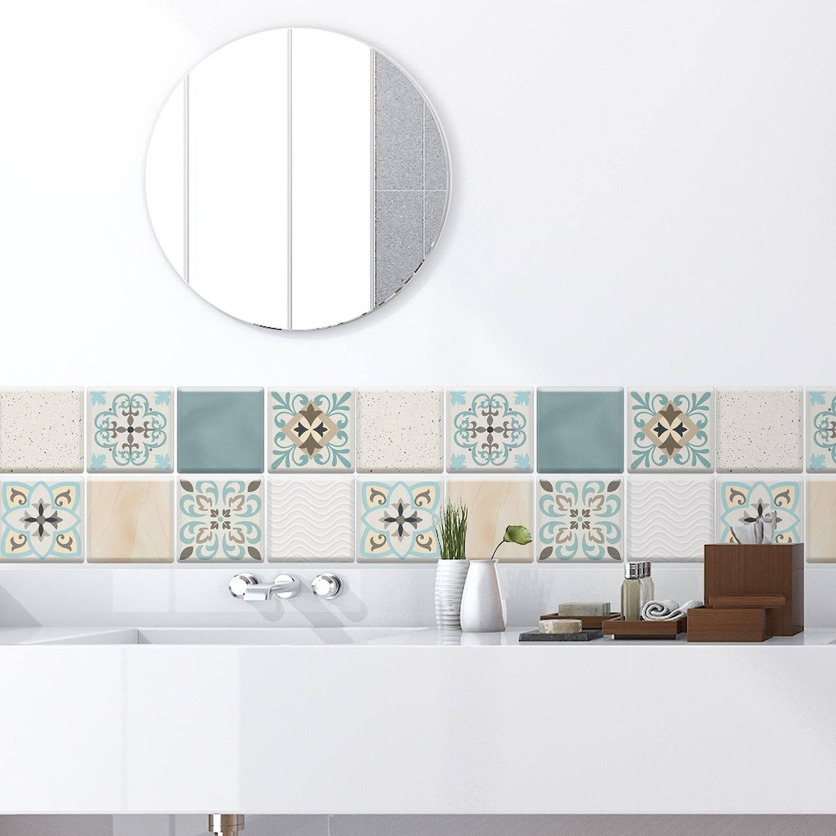 32pcs Peel and Stick Kitchen Backsplash J87324