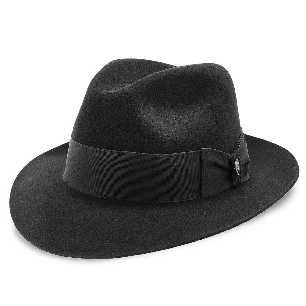 Navy Fur Felt Fedora Hat C17862