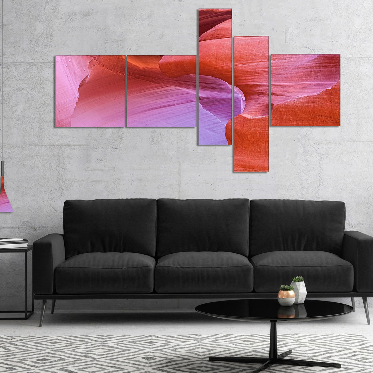 Antelope Canyon Landscape Photography Canvas Art Print 4 Panels Q1515