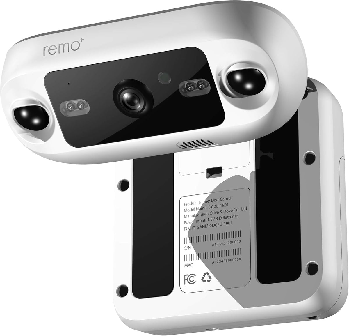 Wireless Over-The-Door Smart Security Camera with 1080p HD Video, Motion Sensor, 2-Way Talk, Dark Grey P7735