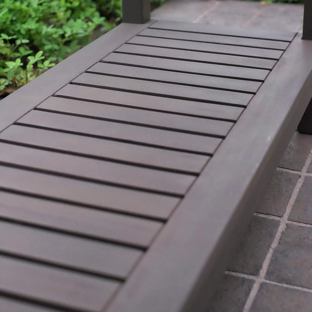 Grey Rectangle Outdoor Console Table V896