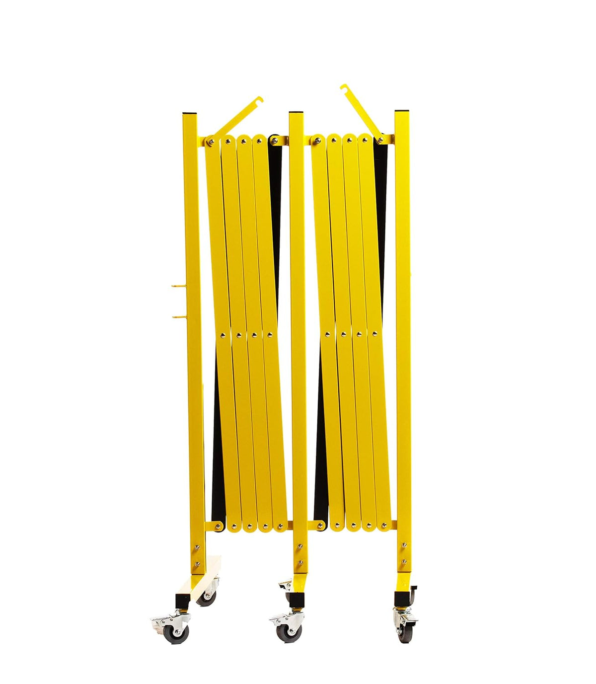 Expandable Metal Barricade, 11 Feet, Yellow and Black X903