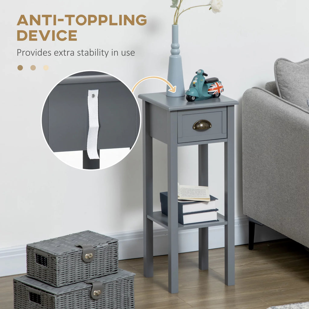2-Tier Side Table with Drawer Shelf M761134