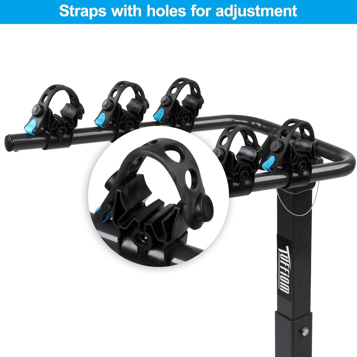 3-Bike Hitch Mount Rack with 2Inch Hitch Receiver, Black T98850