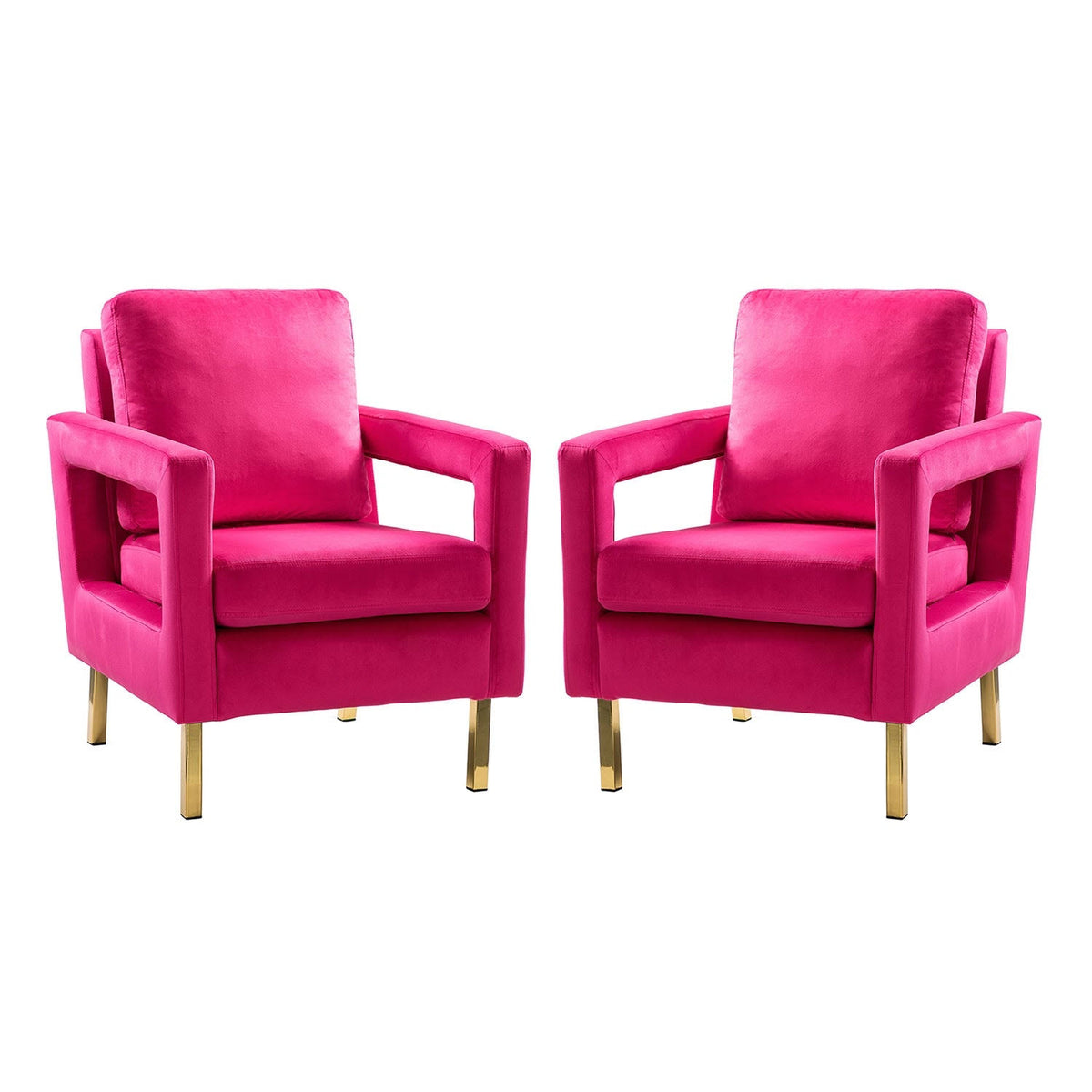 Grey Upholstered Armchair Set of 2 J11169