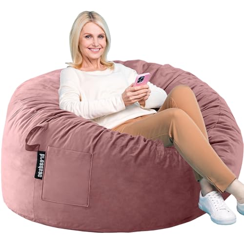 Velvet Memory Foam Bean Bag Chair S863291