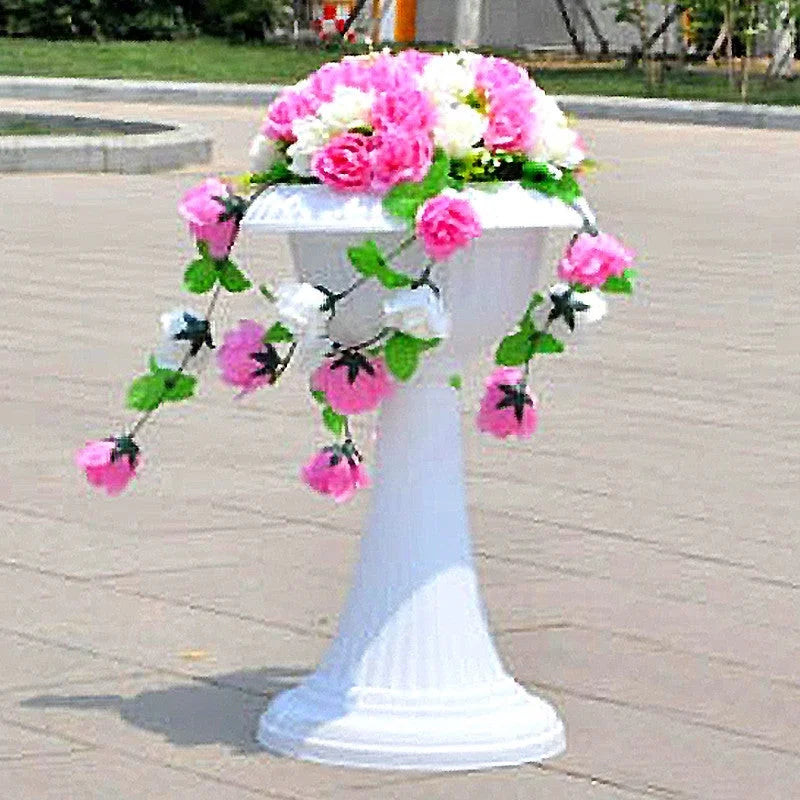 4 Pack 23" Tall White Pedestal Column Plant Stand Pot L361