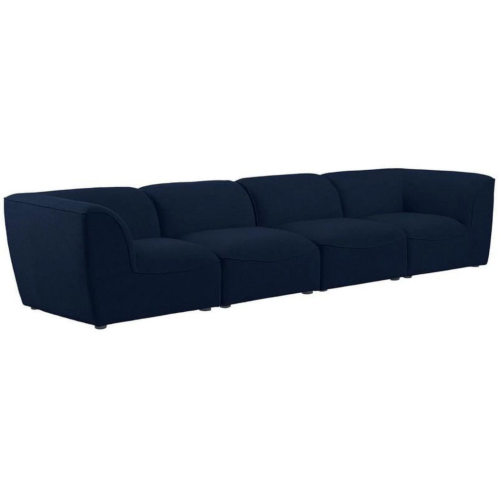 Navy Linen Textured Modular Sofa P120