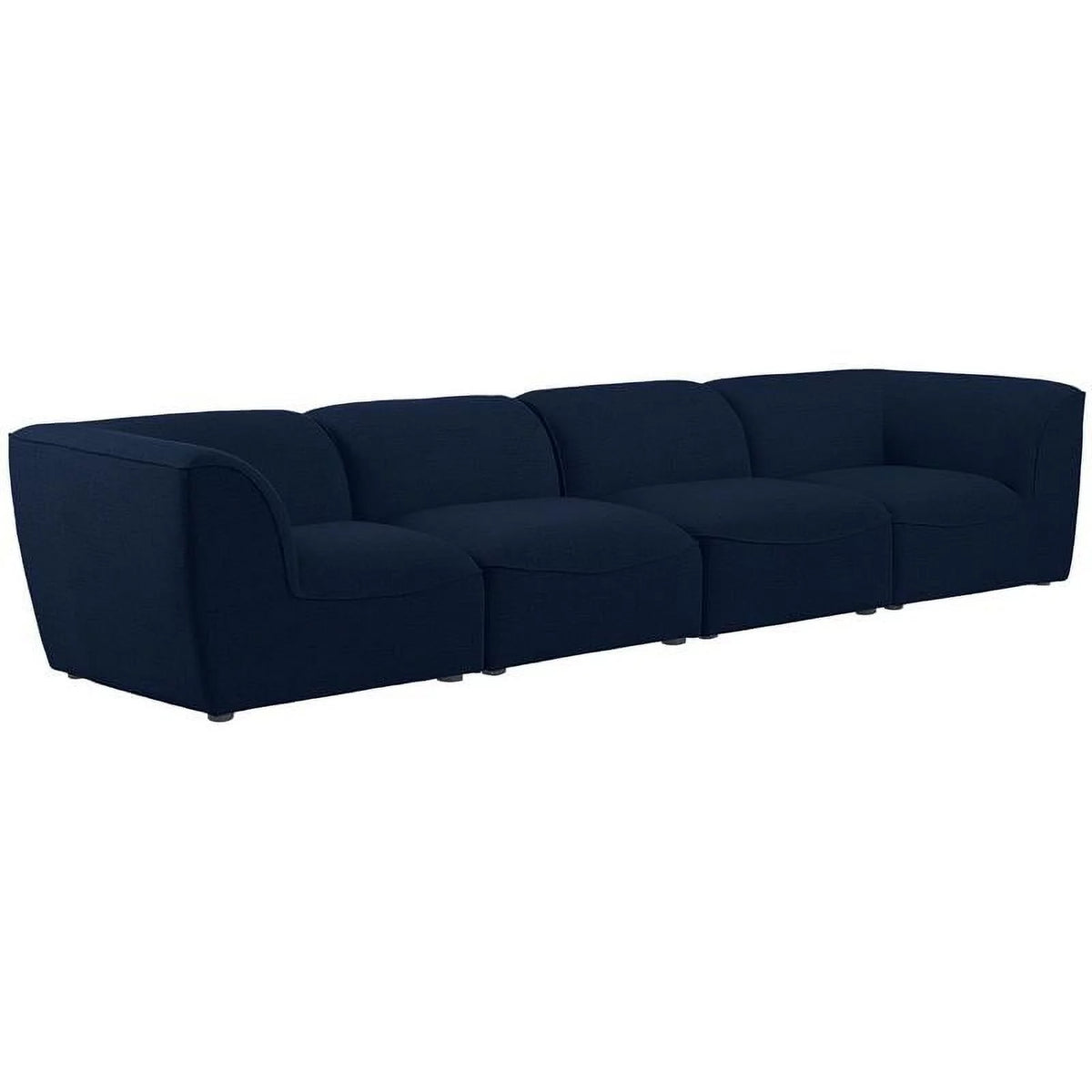 Navy Linen Textured Modular Sofa P120