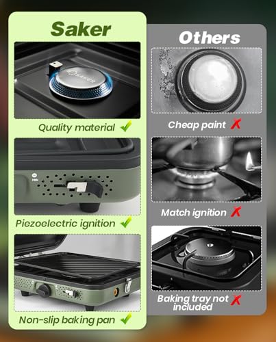 2 Burner Propane Camping Stove with Grill X610
