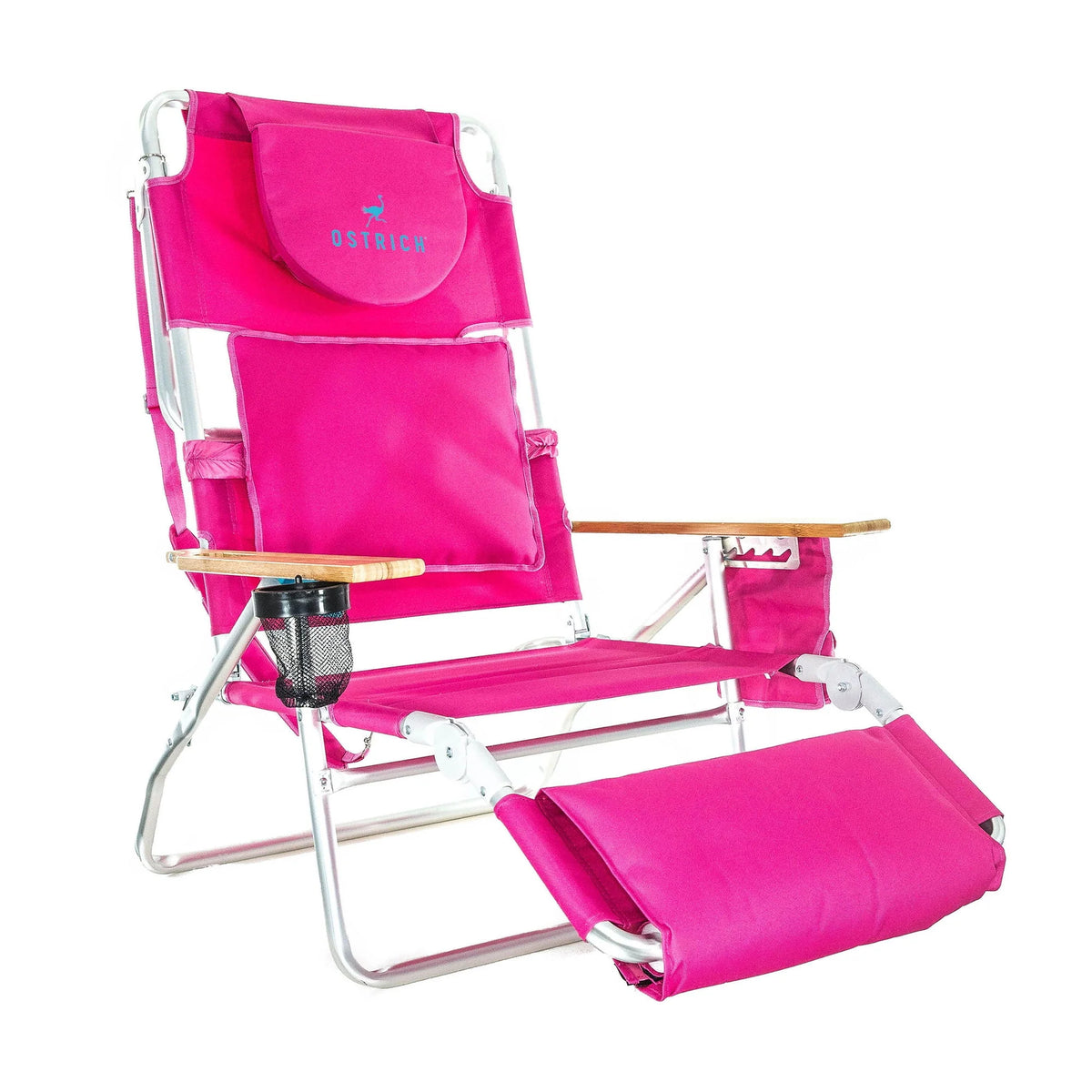 Lightweight Outdoor Beach Lounge Chair with Footrest, Blue V227069
