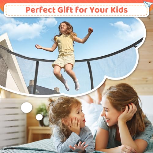 12FT 14FT 16FT Outdoor Trampoline with Ladder & Safety Net F140692