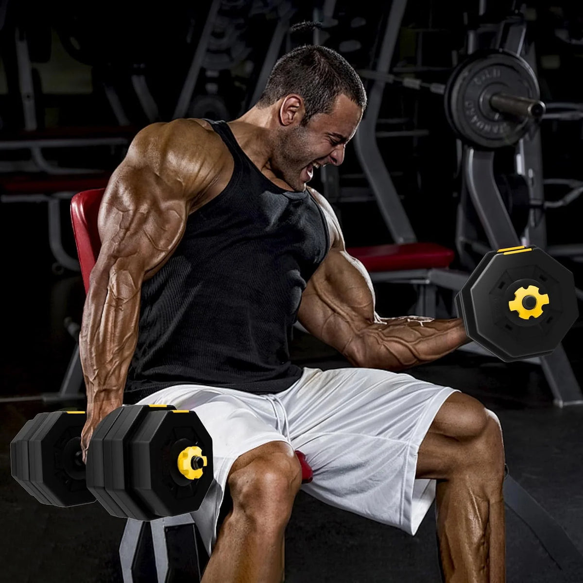 Adjustable Dumbbells Set 55LB 3 in 1 N110037