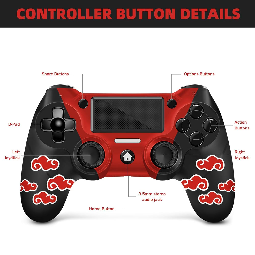 Red Cloudy Wireless Controller for PS4 E685024