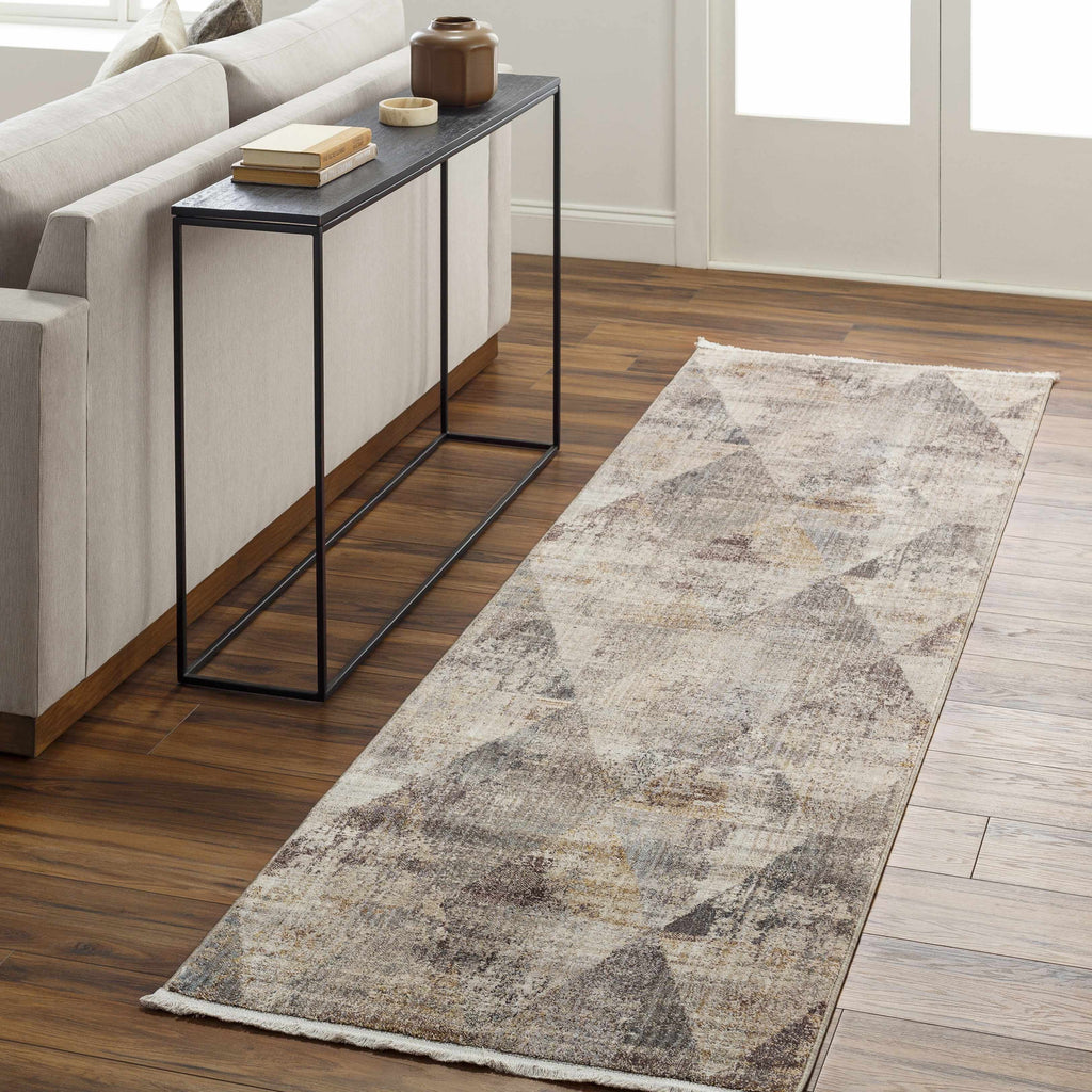 Multi Gray Brown Area Rug K485