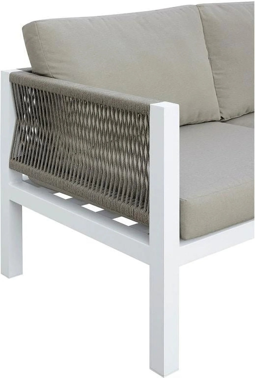 Light Taupe & White Sectional Sofa J83926