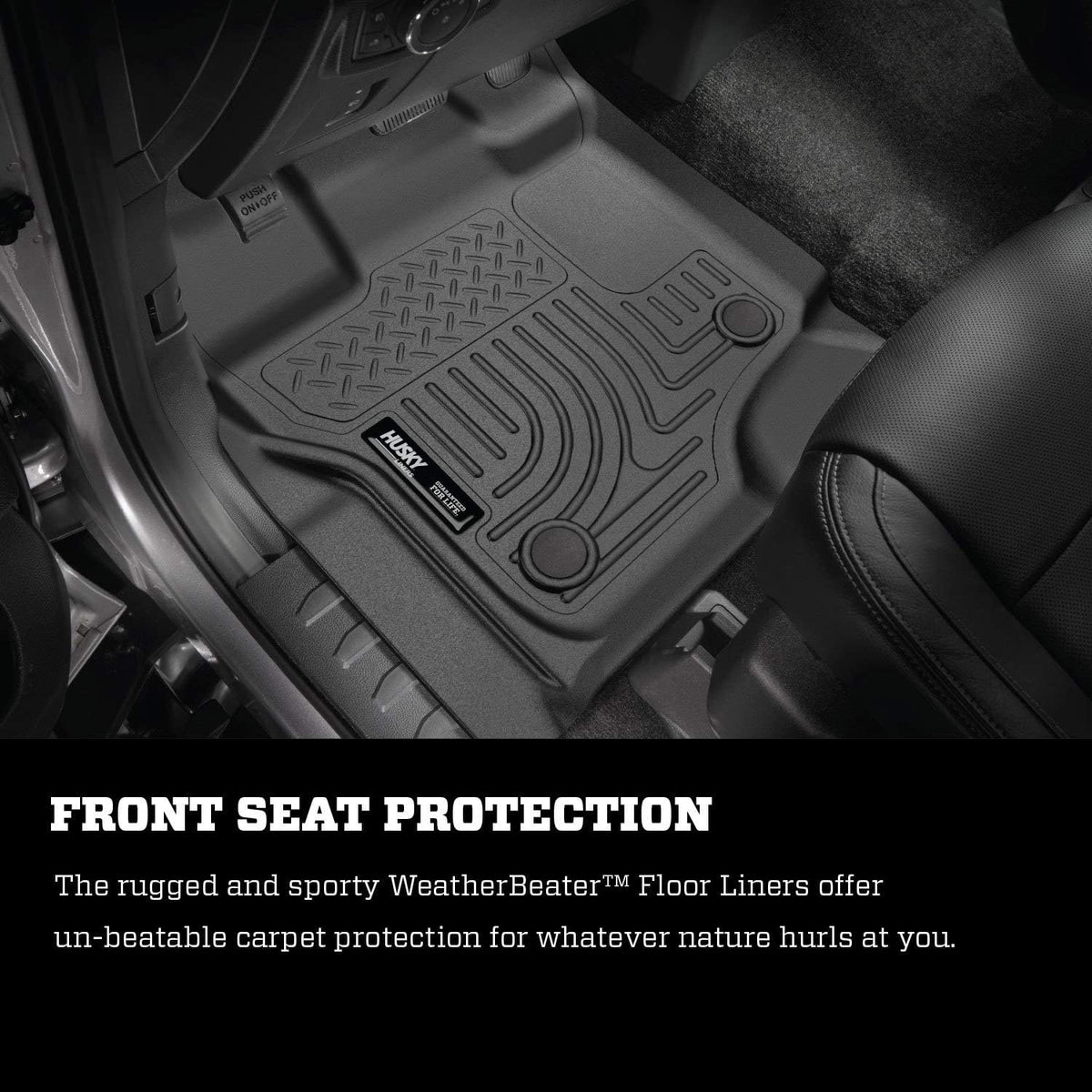 Black Front Floor Liners 2 Pcs P526