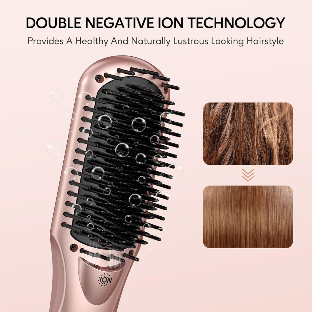 1.75 Inch Anti-Scald Ceramic Hair Straightener Brush with Dual-Voltage K5748