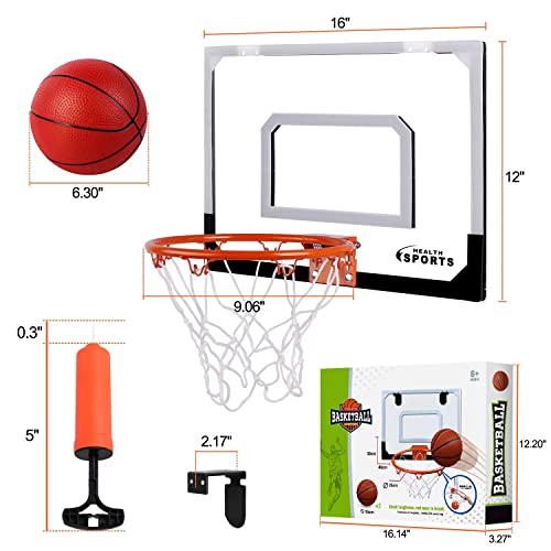 Mini Basketball Hoop Set with Electronic Scoreboard and 3 Balls I21258