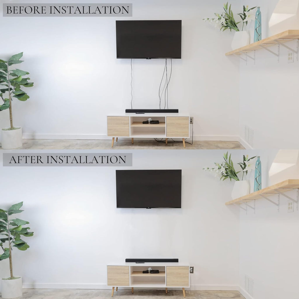 125V Wall Mount TV Power Outlet with Brush Wall Plate X591445