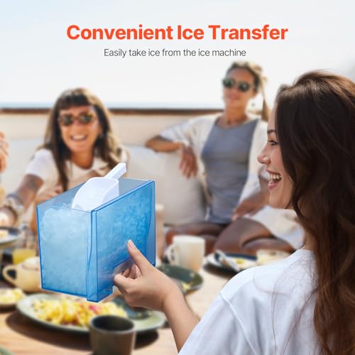33lbs/24H Pebble Ice Maker with Ice Scoop & Drip Tray P257