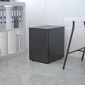 Black 3 Drawer Mobile Filing Cabinet D923