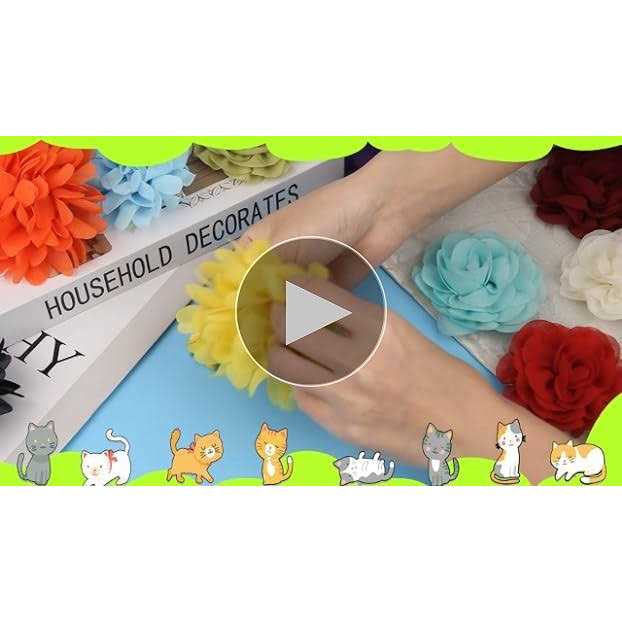Multi-Color Soft Chiffon Dog Collar Accessory W7618