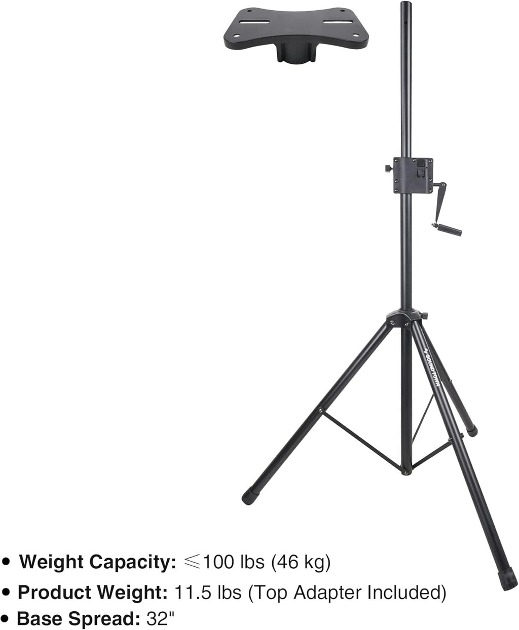 2-Pack Crank-Up Tripod Speaker Stands with Carry Bags P276