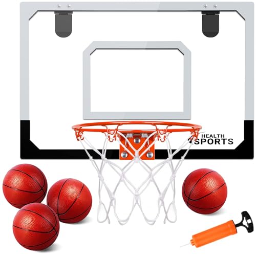 Mini Basketball Hoop Set with Electronic Scoreboard and 3 Balls I21258