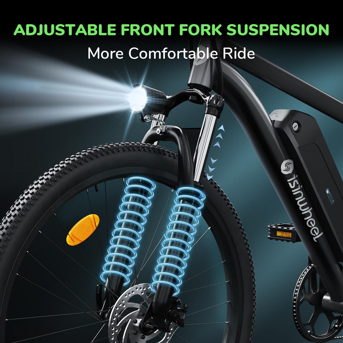 26" Electric Mountain Bike with 500W Brushless Motor and Removable Battery A8332