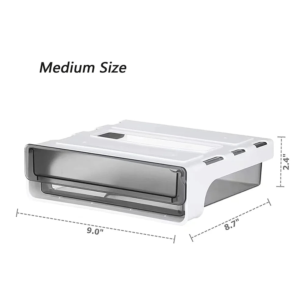 Adhesive 9 Inch Pull Out Under Desk Drawer W8324