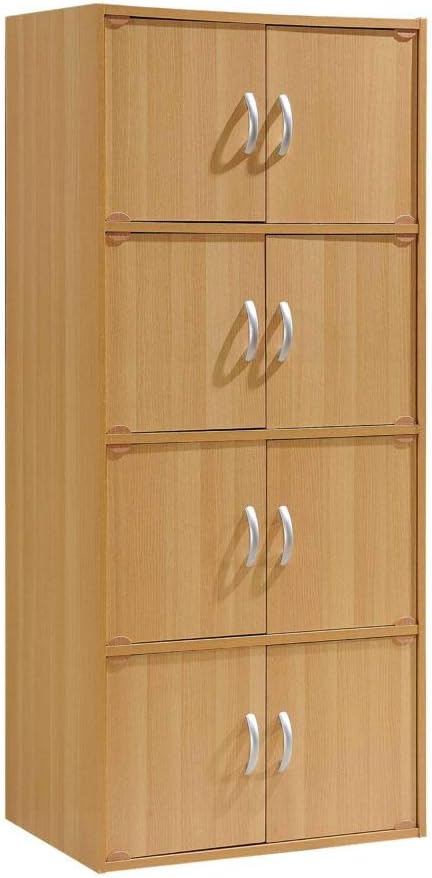 Black 8 Door Bookcase Cabinet C48044