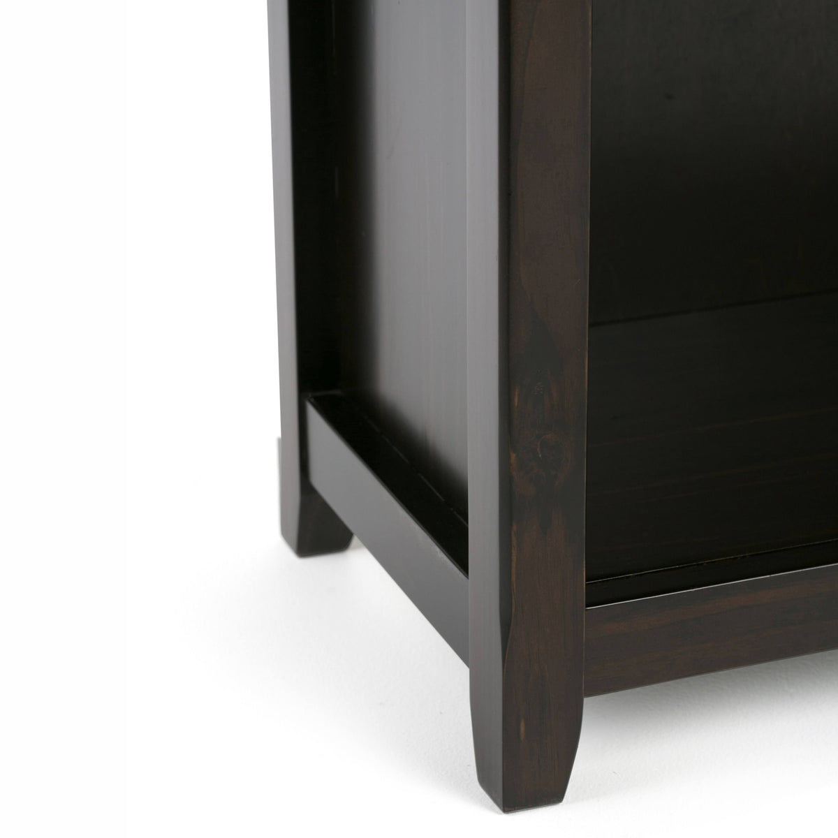 Black Solid Wood 5 Shelf Bookcase T266074