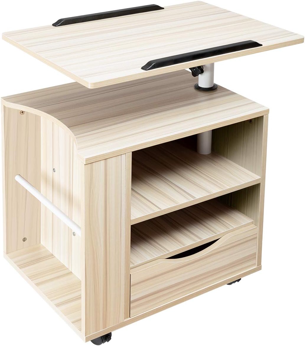 Beige Wooden Nightstand with Drawers H11039
