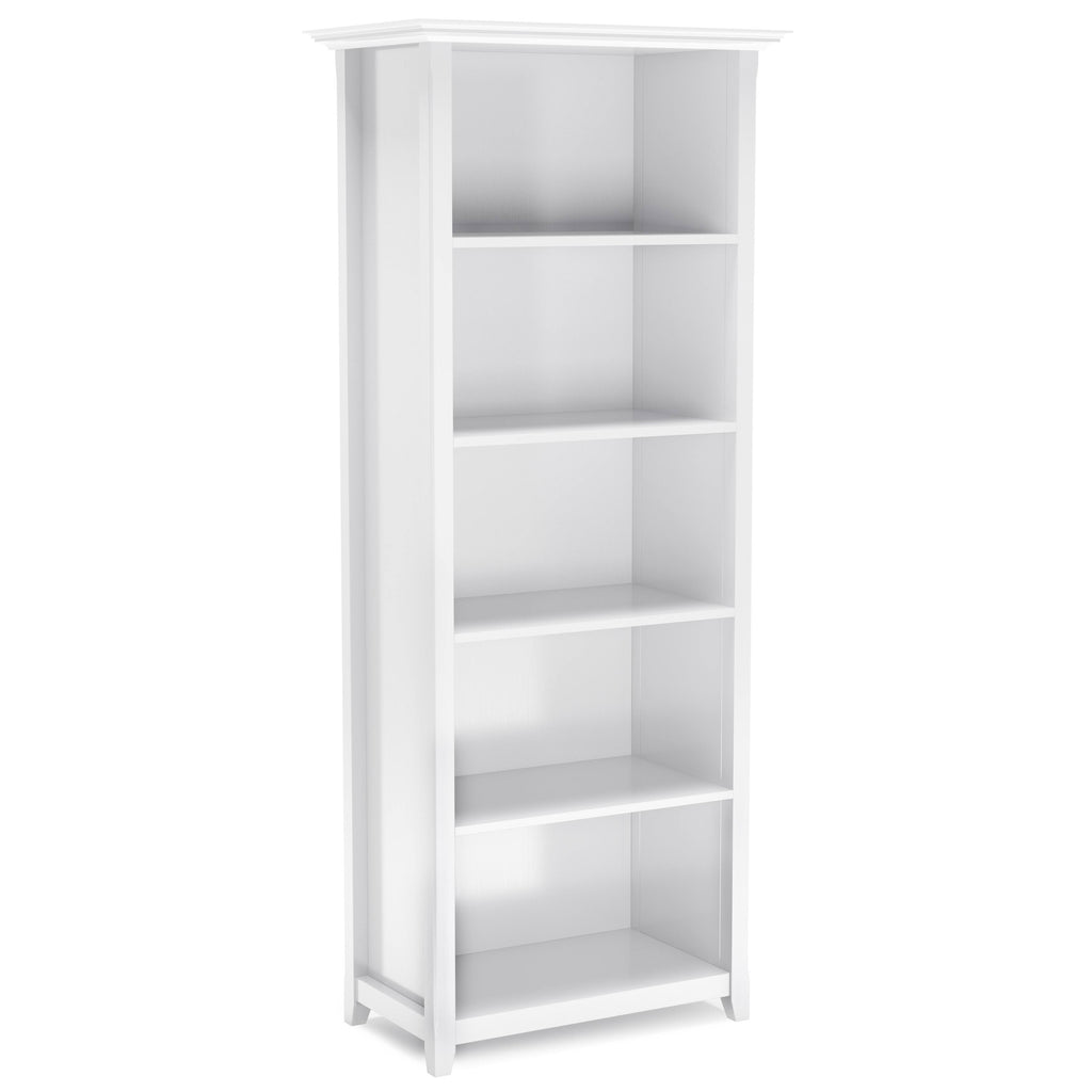 Black Solid Wood 5 Shelf Bookcase T266074