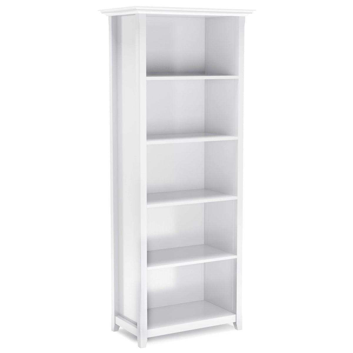 Black Solid Wood 5 Shelf Bookcase T266074