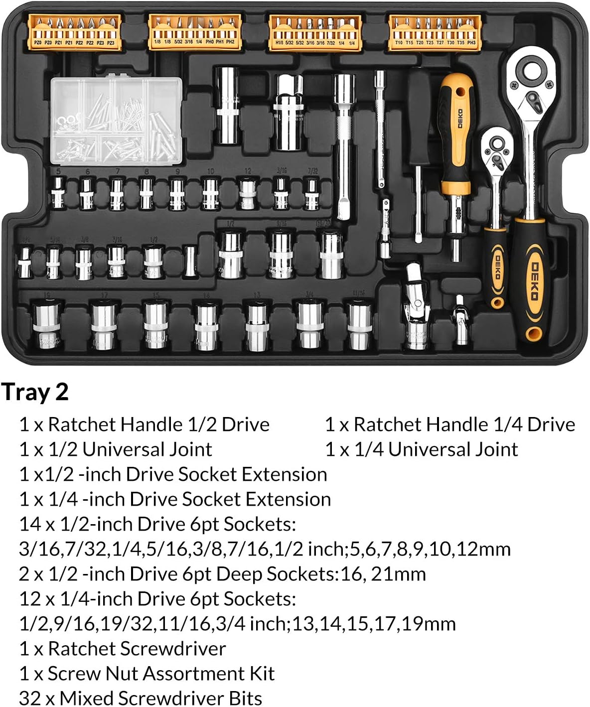 258 Piece Rolling Tool Box Socket Wrench Hand Tool Set R301260