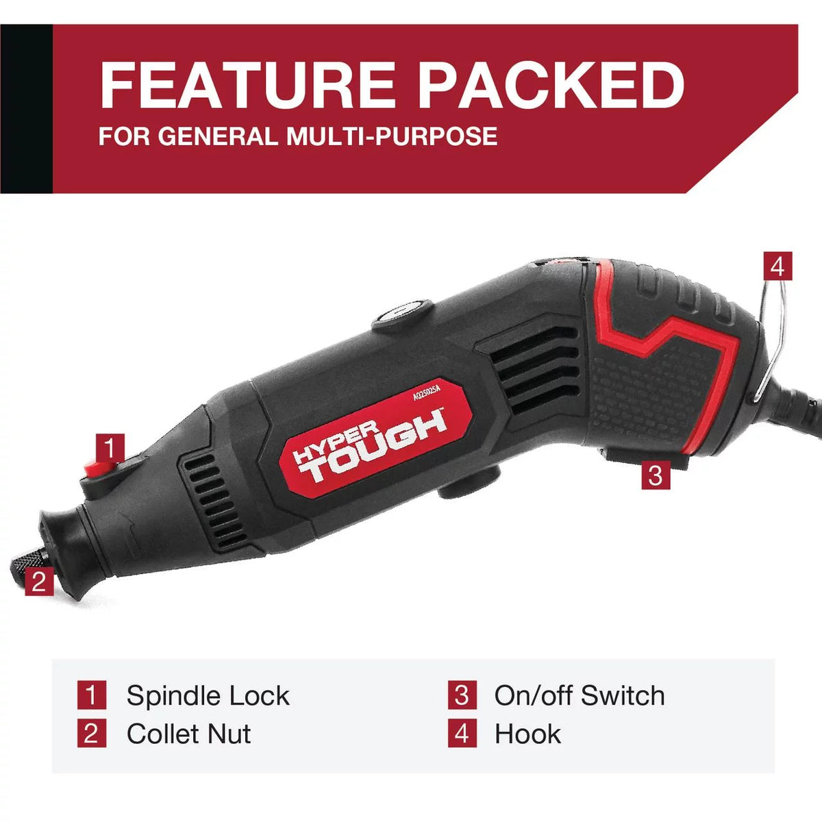 1.5 Amp Corded Rotary Tool with 105 Accessories & Storage Case E71319