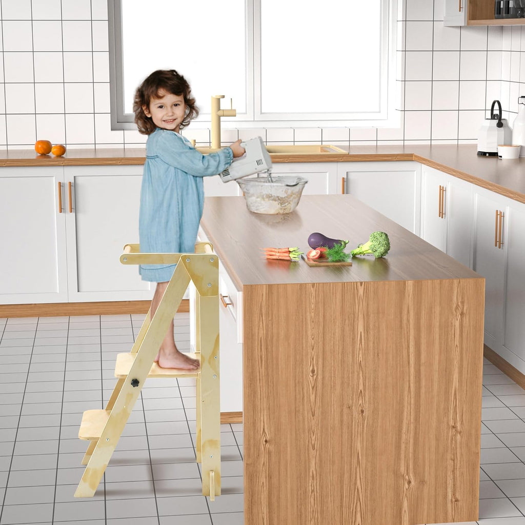 Folding Wooden Toddler Step Stool V450
