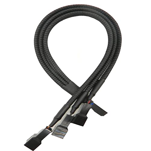 Black Sleeved 4 Pin PWM Fan Splitter Cable 10 Inches M932925