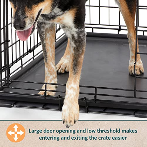 XL Folding Metal Dog Crate with Divider Panel, 48L x 30W x 33H Inches S3592